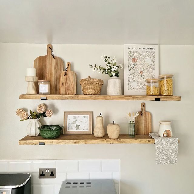 16 Practical Floating Shelves Ideas for Small Kitchens