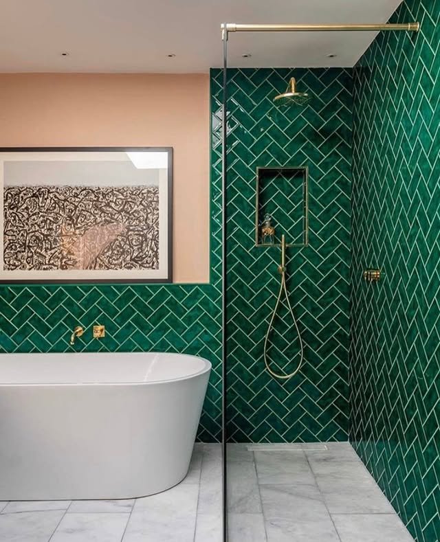 20 Green Bathroom Designs That Bring The Outside In